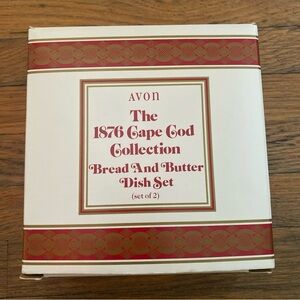 Avon 1876 Cape Cod Collection Bread & Butter Dish Set of 2 NIB